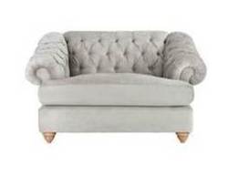 Heart of House Somerton Fabric Loveseat Chair - Silver